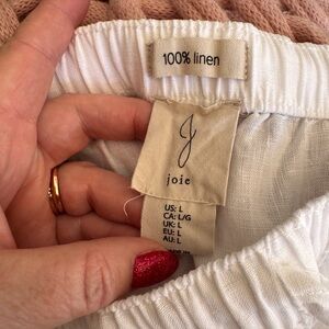 Size 12 white linen pants